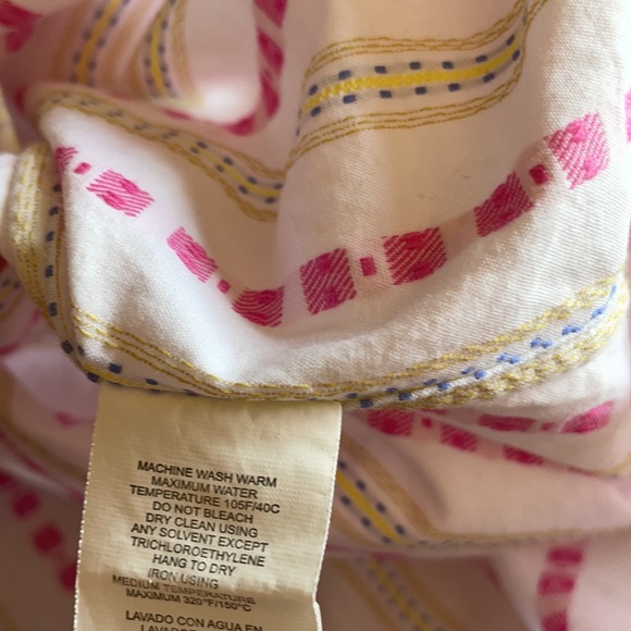 Robert graham long sleeve casual button down shirt size medium pink and yellow - Picture 11 of 12